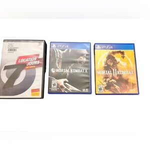 PlayStation4 Mortal KombatX , Tekken7 and Mortal Kombat11 Game Bundle Blue Cases